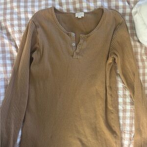 Women’s Organic Cotton Henley with stretch made in Portugal